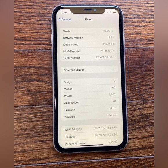iPhone XR- Color, White. Used once or twice